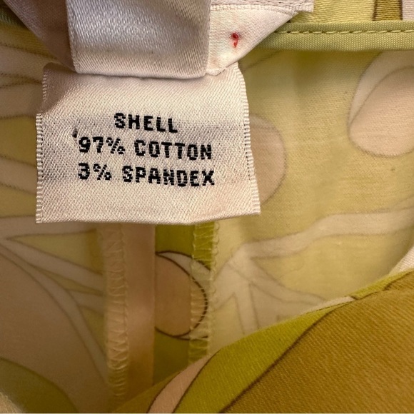 TALBOTS fun print stretch pants women’s size 10 green lime - Picture 2 of 7